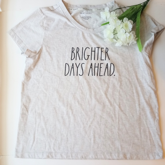 SOLD!Rae Dunn Brighter days ahead gray casual shirt - Picture 5 of 5